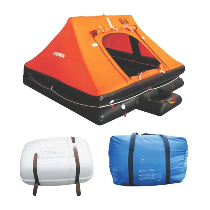 Yacht throw inflatable life raft