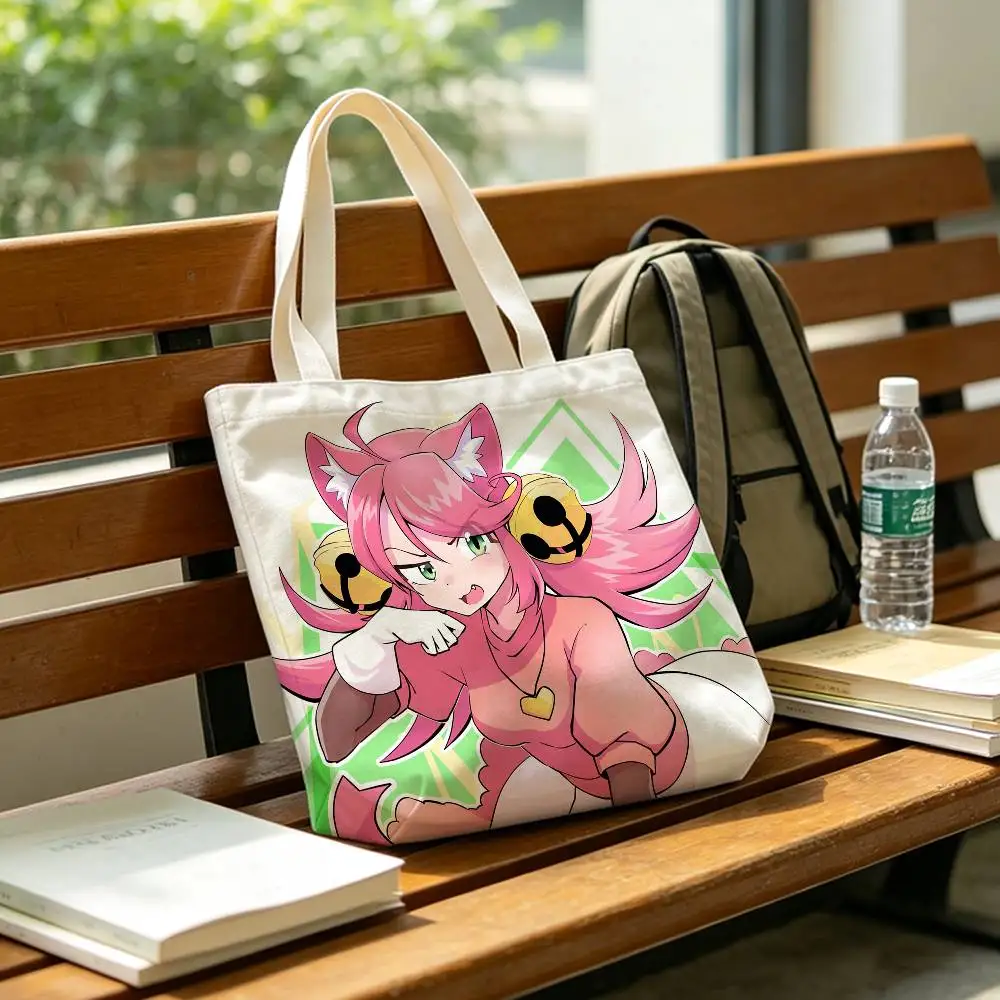 Mad Mew Mew U-Undertale  Large Capacity Cotton Polyester Zipper Tote Shoulder Bag
