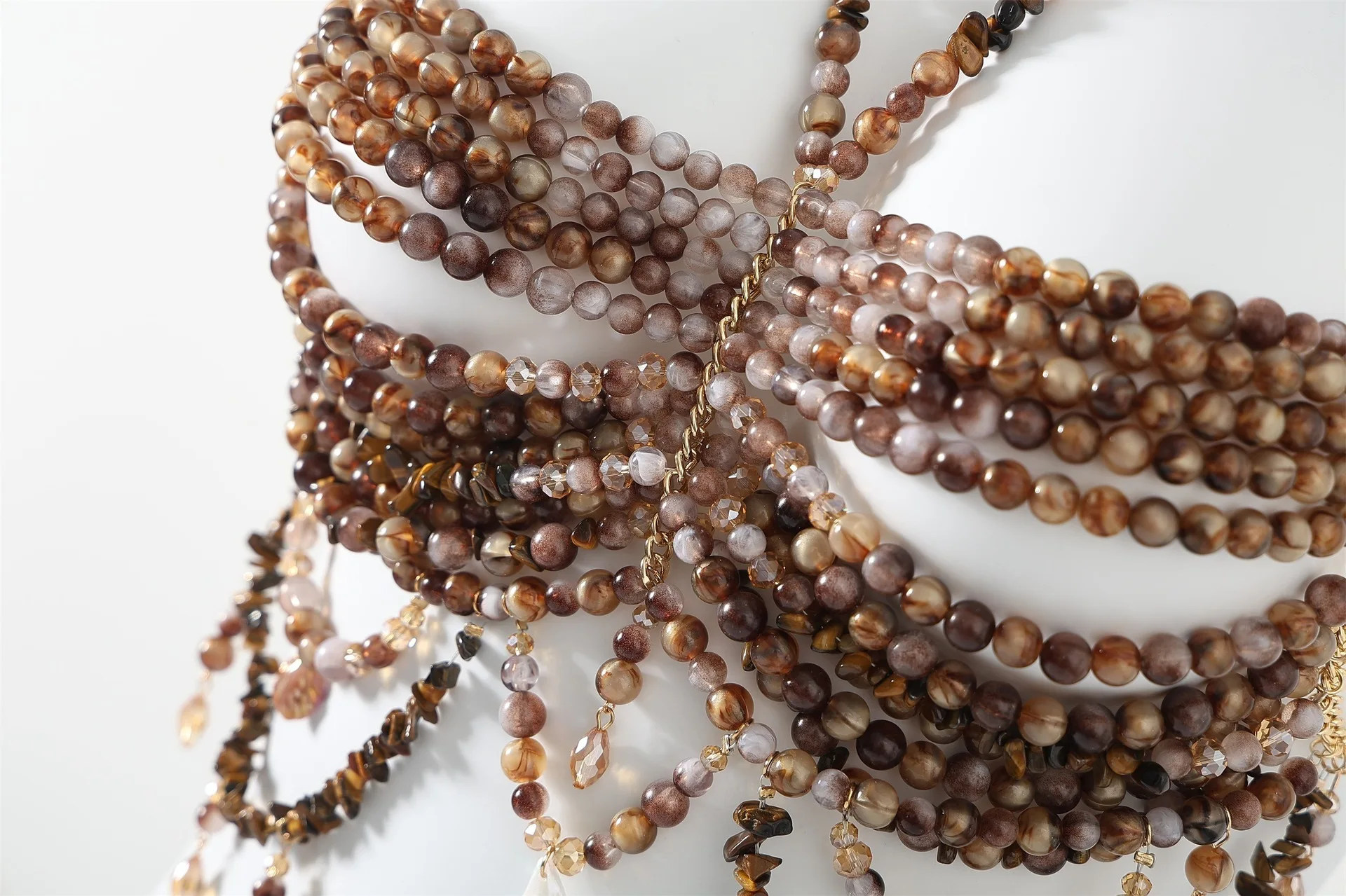 Body Chain, Spicy Girl, Tassel Bra, European And American Backless Hanging Neck, Stone Bead Strapless Vest, Adjustable Chain Top