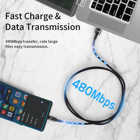 Essager 7A 100W USB Type C Кабель для быстрой зарядки и передачи данных — пример использования