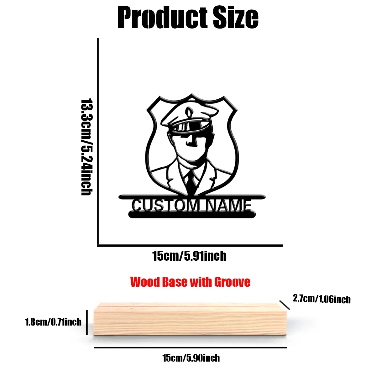 1 قطعة تصميم جديد شخصية مخصصة تماثيل معدنية للشرطة مع موضوع الذكور سطح المكتب الديكور ومساحة المكتب