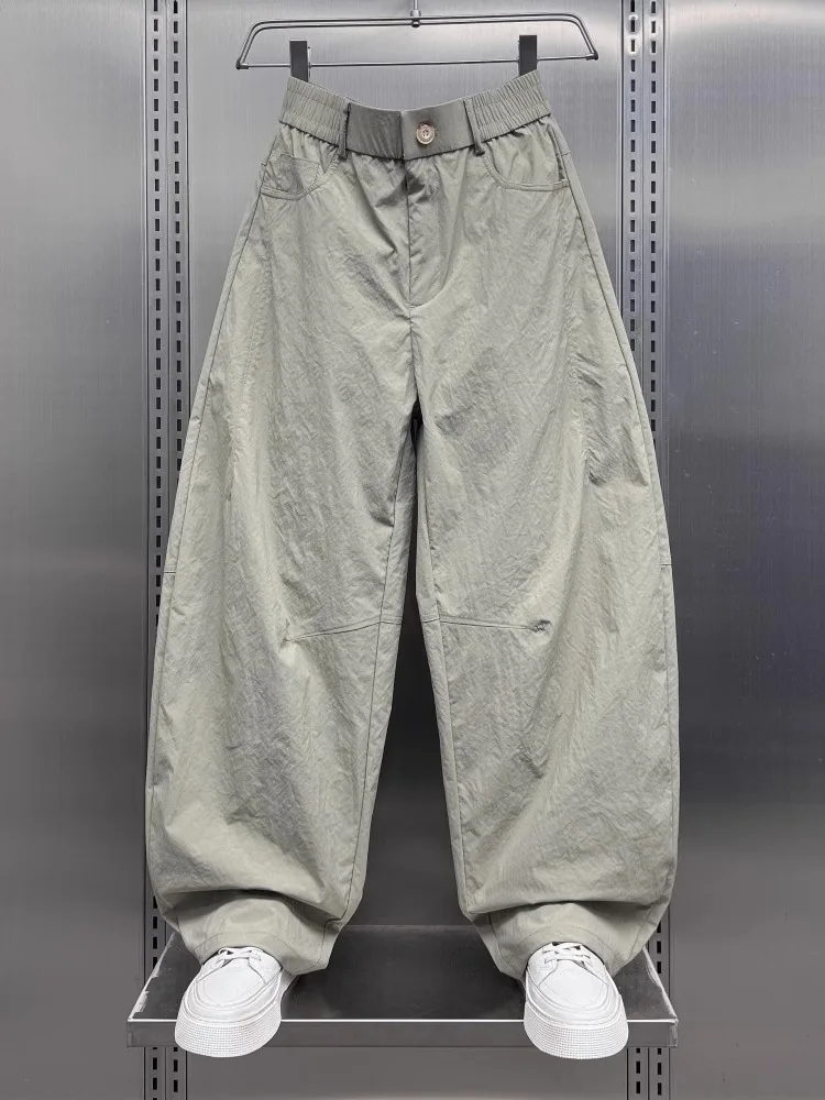 

High-End Men's Outdoor Sports Pants Summer 2025 Trendy Brand Loose Straight Cut Qui Dry Harlan Casual Trousers for Youth