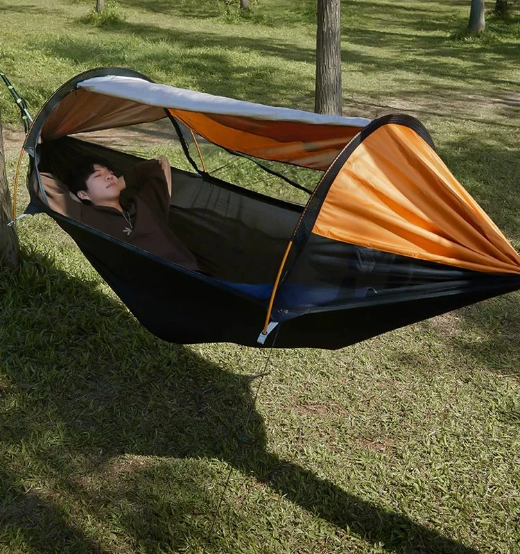 Outdoor with mosquito net, sunscreen, sunshade, anti-rollover, double self-driving tour, lightweight anti-mosquito swing