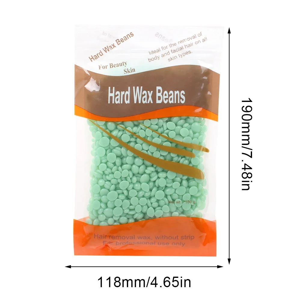 제모 하드 왁스 콩, 스트립 없는 왁싱 콩, 천연 성분 포함, 모든 신체 및 비키니 부위용 하드 바디 왁스 콩, 100g