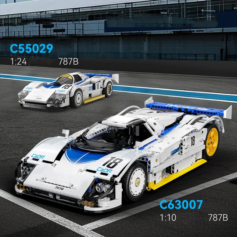 Technical 2.4gHZ Remote Control Supercar Block 1:10 Scale 787B Rotary Wankel Engine Car Vehicle Japan Lemans Racing Brick RC Toy