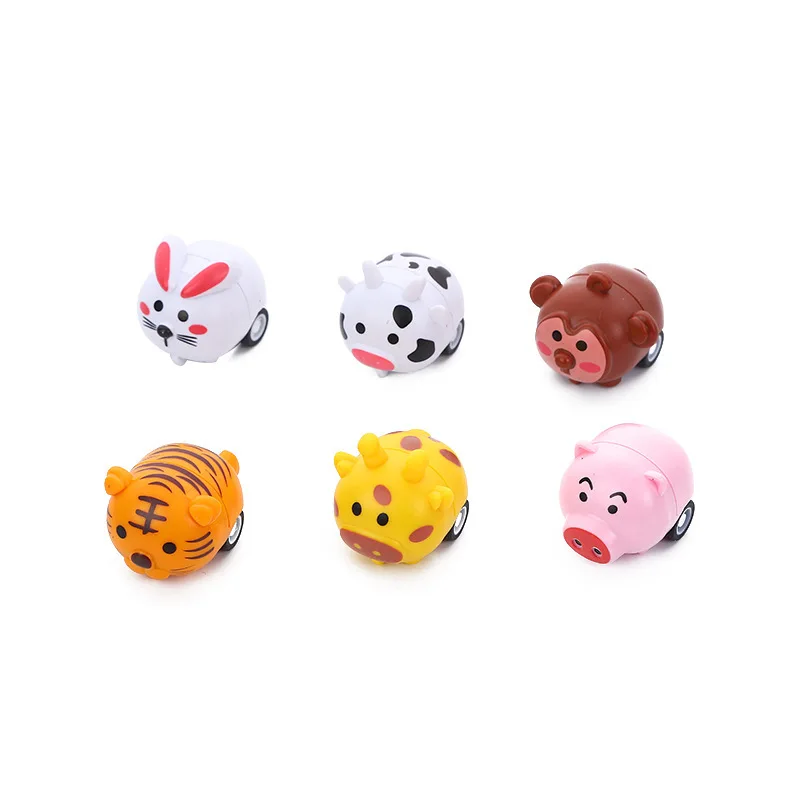 Mini Pull Back Animal Car Toys, Birthday Gifts, Children School Party Favor,  Giveaway Guests Present Pinata, 6Pcs