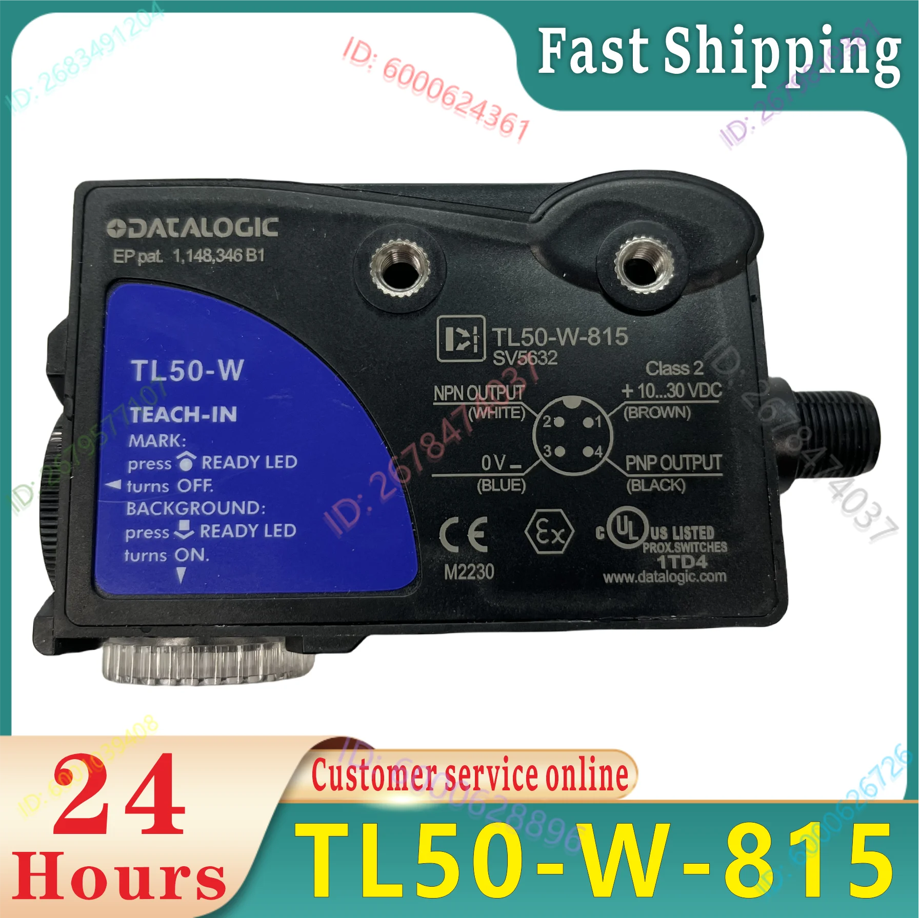 

New original Datalogic Italian color code sensor TL50-W-815 bag making machine photoelectric switch (comes with connecting wire)