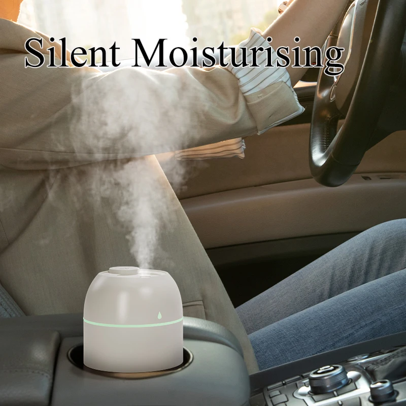 Portable USB Ultrasonic Air Humidifier Car Purifier Diffuser Car Interior Air Purification with LED Lamp Romantic Light