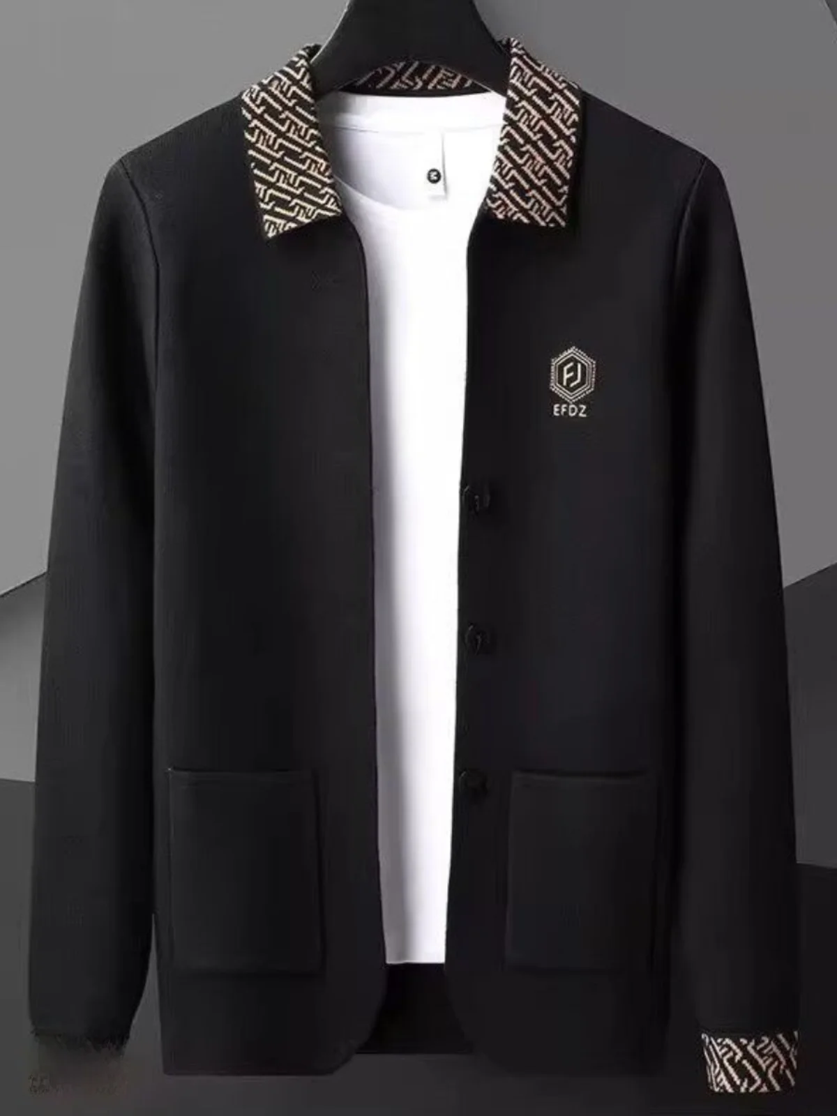 

Busin повседневная мужская шерстяная куртка на весну, осень-зиму, новое пальто на заказ, вязаное пальто без утюга с вышивкой