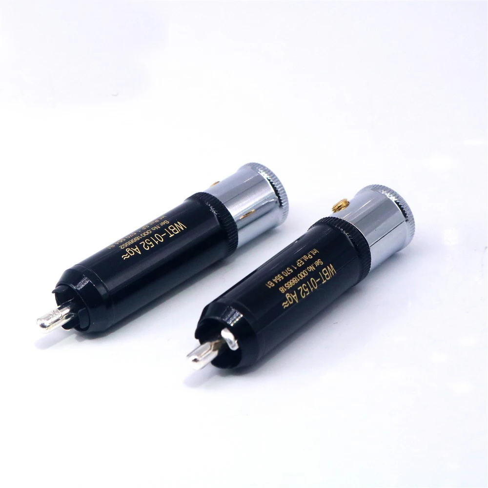 Original Germany WBT-0152Ag RCA plug Hi-End DIY Silver Plated Male Lotus Plugs Connector for audio cable(wire diameter≤10mm)