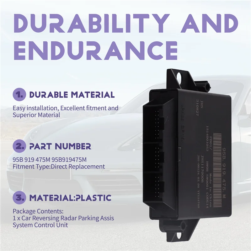 YSUN-Parking Assist عكس PDC وحدة التحكم عن بعد الجديدة 95B919475M لكايمان 718 Boxster 17- 19 95B 919 475M