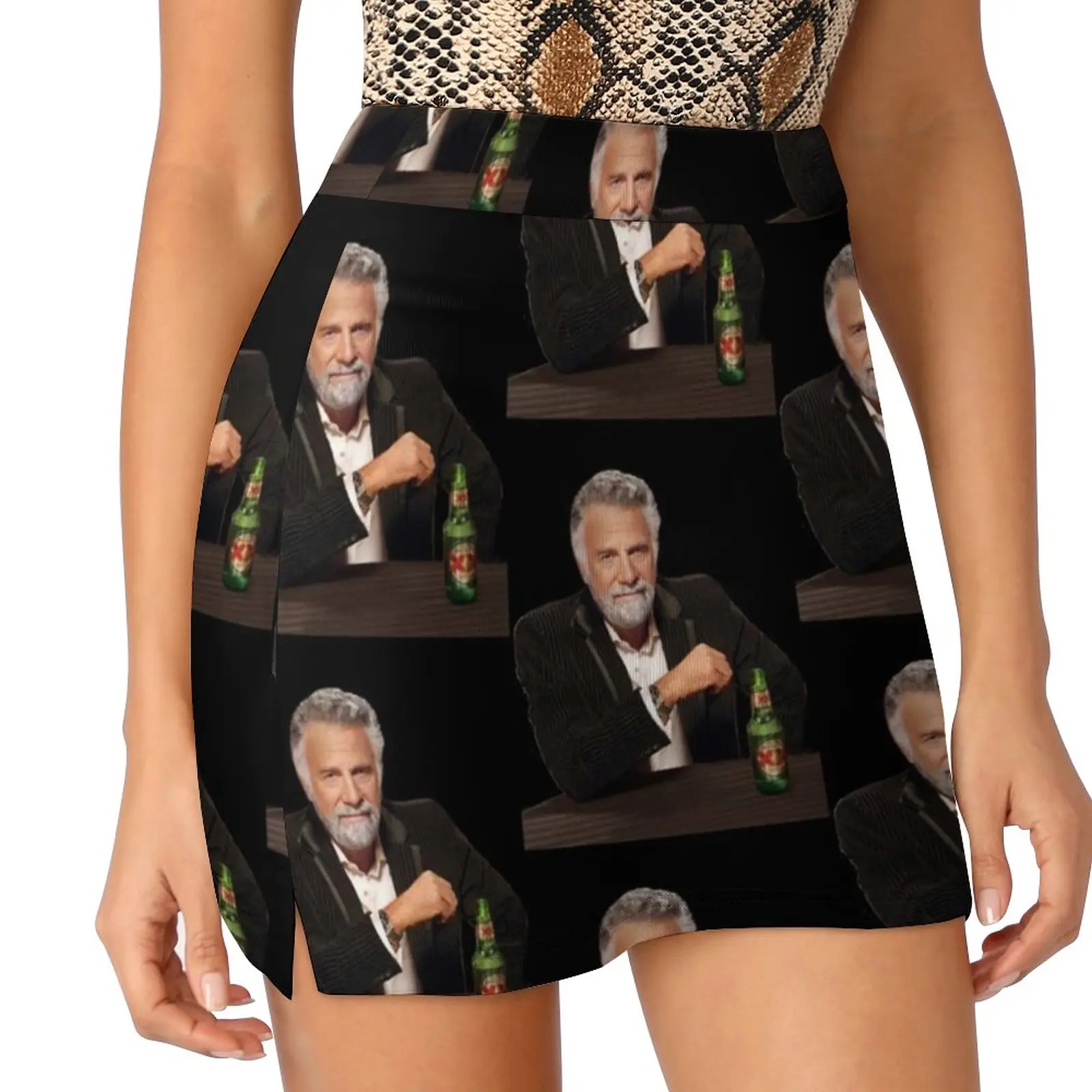 Dos Equis Man-The Most Interesting Man In The World Meme Women's skirt Sport Skort Skirt With Pocket Fashion Korean Style Skirt