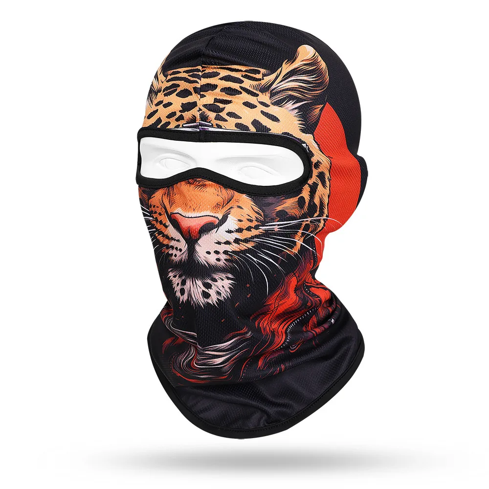 New 3D Animal Printed Balaclava for Men and Women, Dry Quick Full Face Cap Mask, Biker Cycling Face Shield, Motorcycle Headgear,