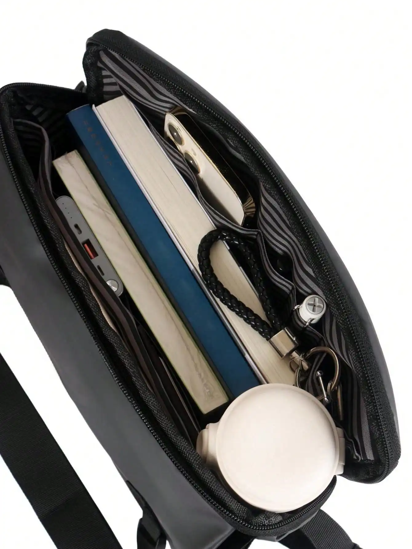 1pc Men\'s Large Capacity Crossbody Bag Classic Casual Zipper Bag Shoulder Bag For Travel Fitness Waterproof Cross-body Bag
