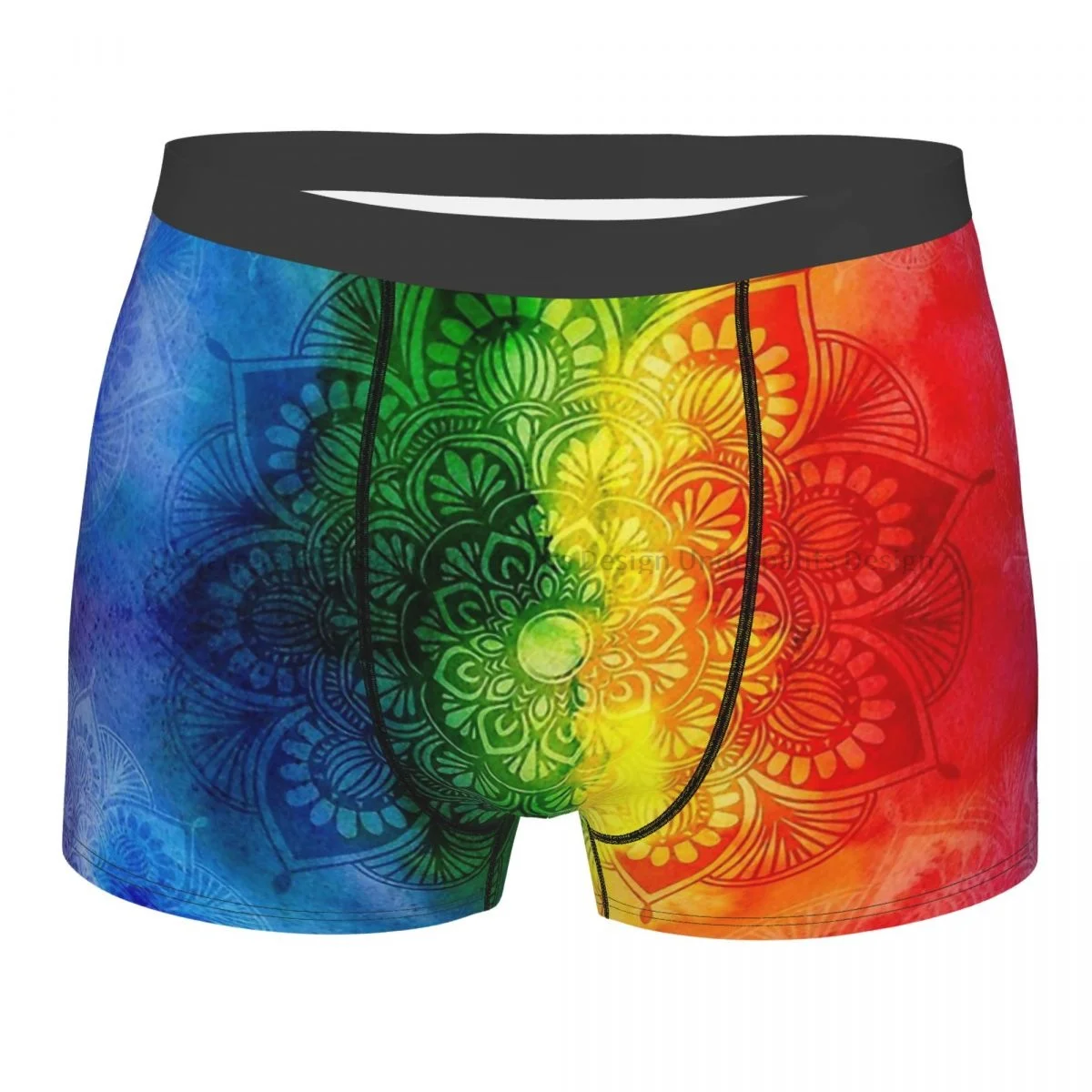 

Богемные трусы Pride Rainbow с рисунком мандалы, мужские трусы, мужское нижнее белье, сексуальные шорты, боксеры, трусы