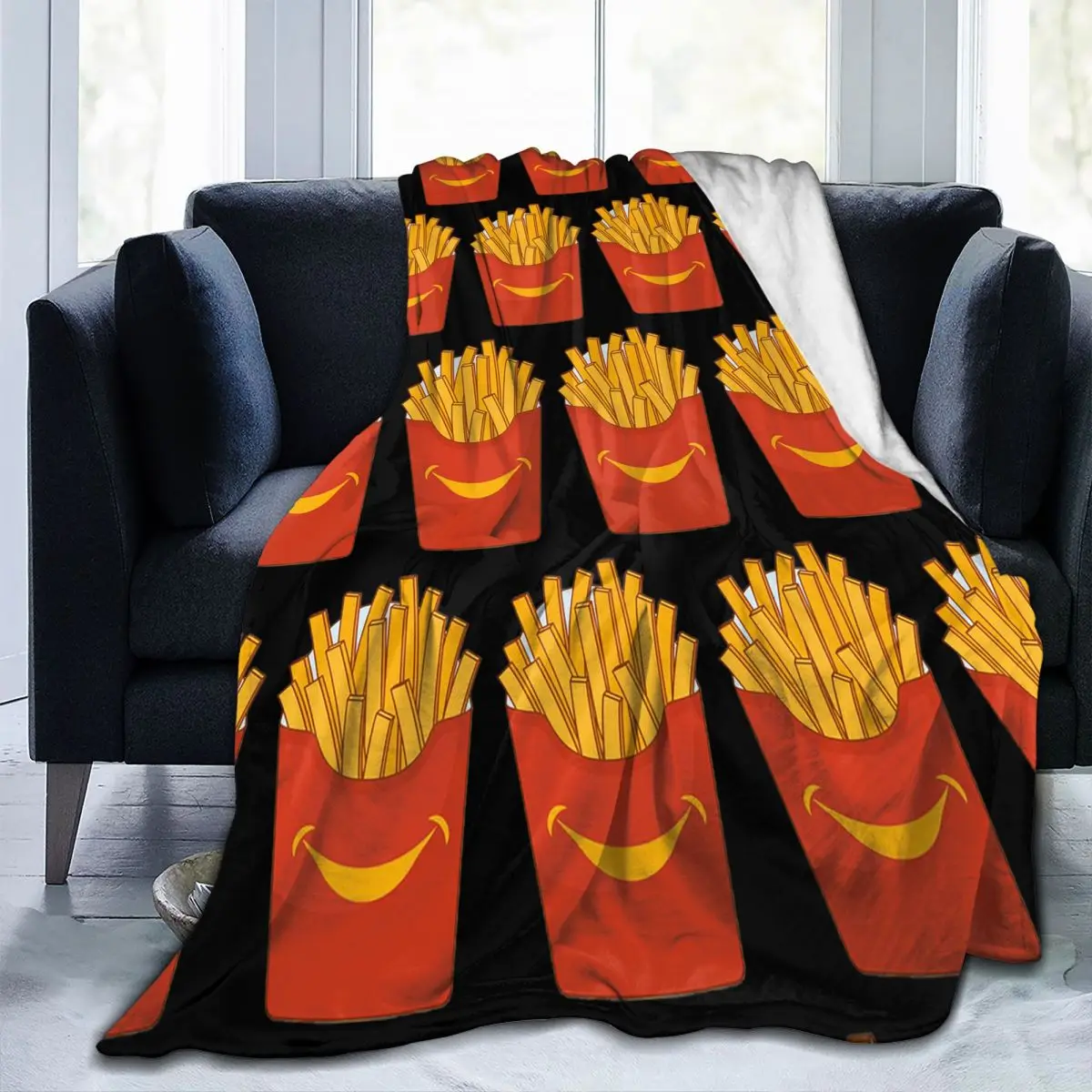 ماكدونالدز سعيد وجبة البطانيات الفانيلا أريكة رمي بطانية خفيفة الوزن للمنزل غرفة نوم السفر يلقي المفرش لحاف #1