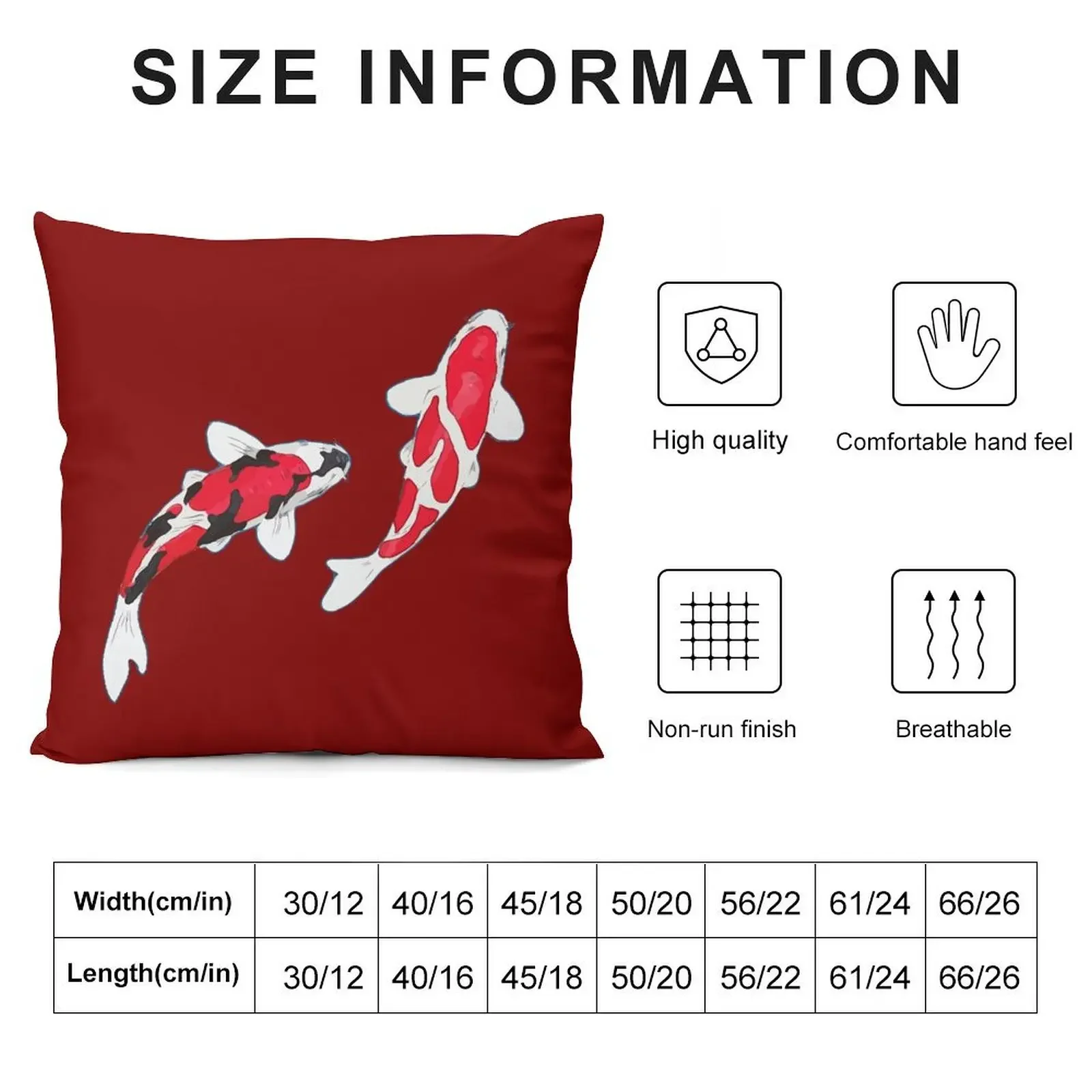 Koi Fish Kuhaku Showa Sanke Throw Pillow Couch Pillows ornamental pillows pillow