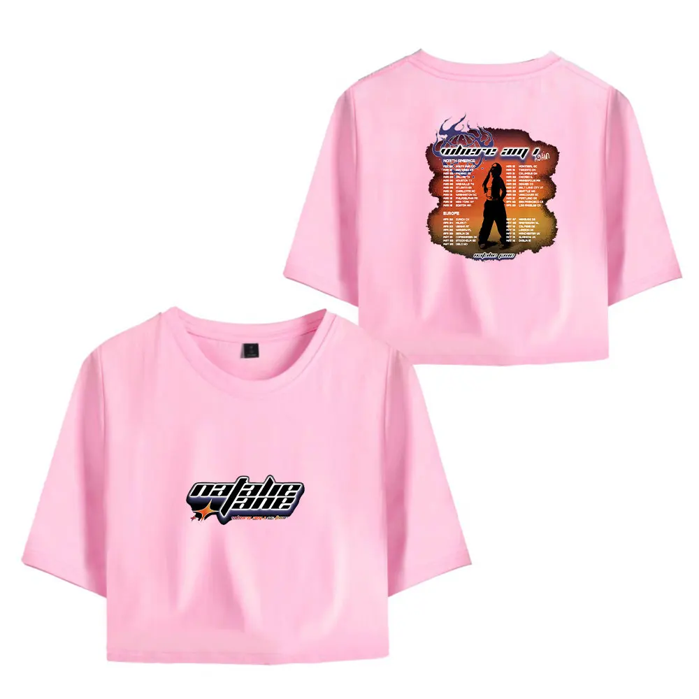 ناتالي جين خمر 90s المحاصيل تي شيرت كامل موضة بلوزات مستديرة العنق المعتاد التي شيرت موضة المرأة المحملة Blusa Y2k #4