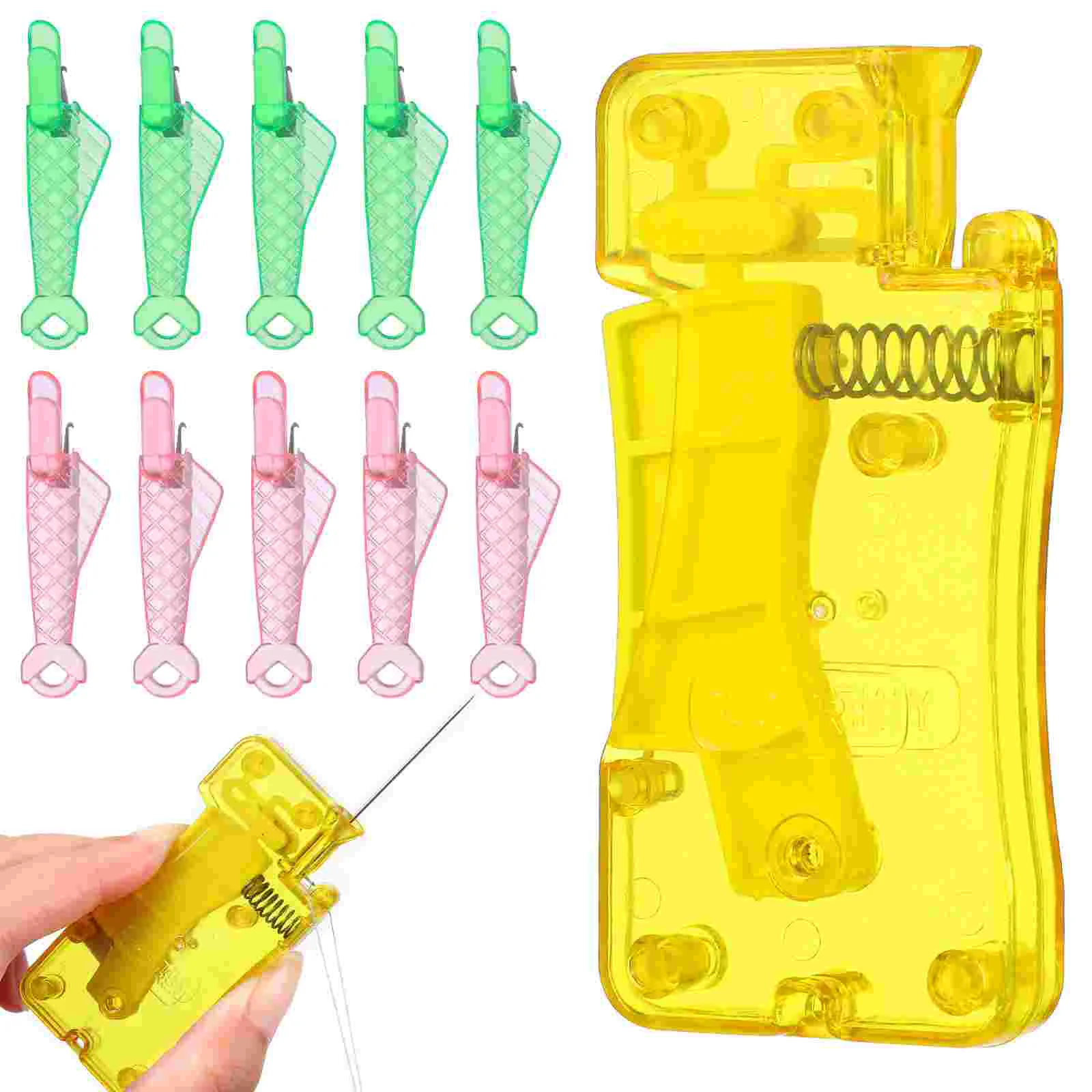 

Small Fish Needle Threader Sewing Machine Yarn Clothes Pins Tool Threaders Bracelets Mouth Embroidery