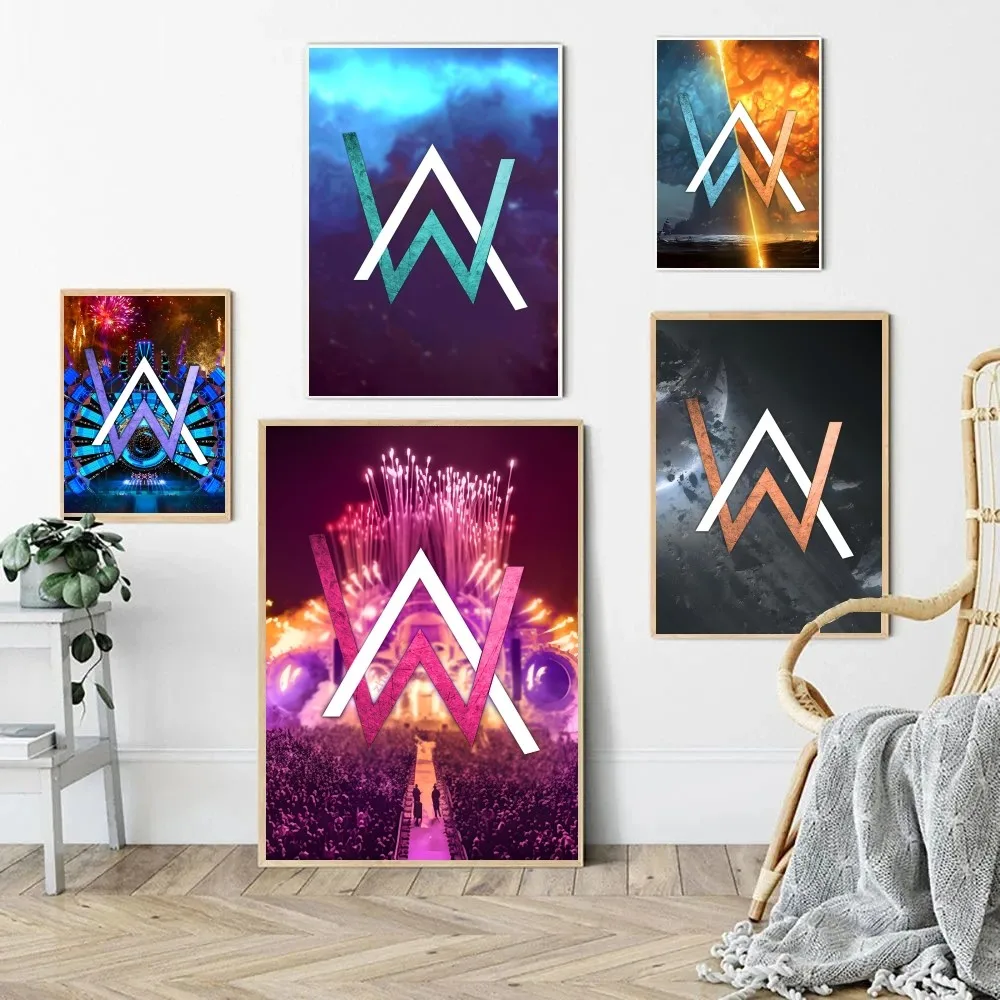 1pc Welt Hit DJ Alan Walker Poster HD Poster Home Room Bar Cafe Dekor Kunst Wandmalerei Bild