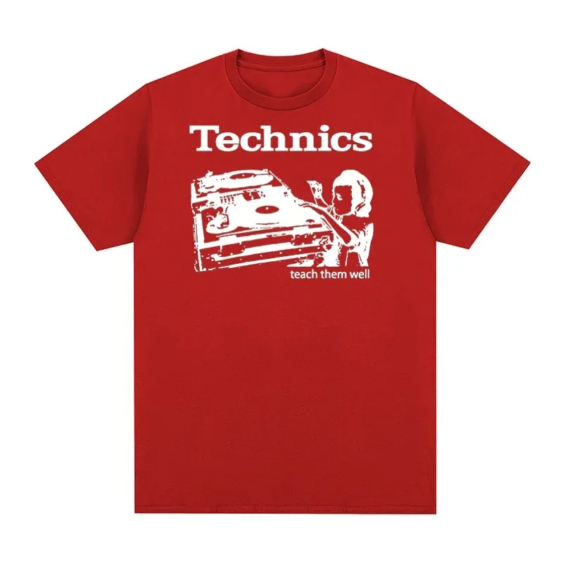 DJ & Electronic Music Themed Tech T-shirt — 100% Cotton Unisex New Arrival Tee, Celebrating Turntable & House Music T-shirts