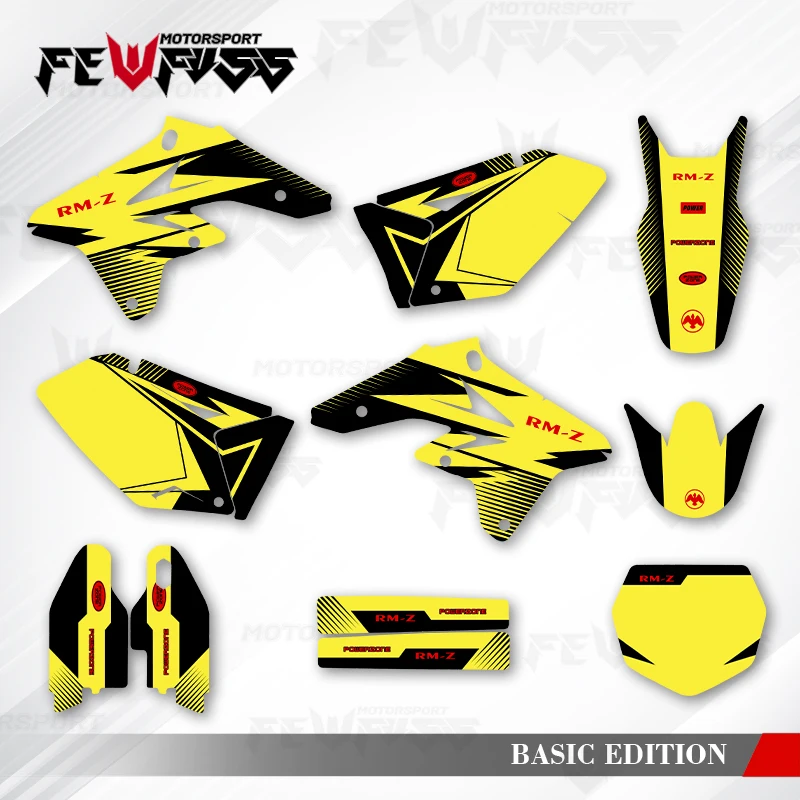 

Fewfuss Graphics Decals Stickers Motorcycle Background Custom For SUZUKI 2007 2008 2009 RMZ250 001