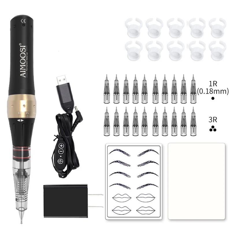 

Permanent Makeup Machine Set Microblading Eyebrow Lip Tattoo Micropigment Professional Supplies Beginner Artist PMU Set Supplies