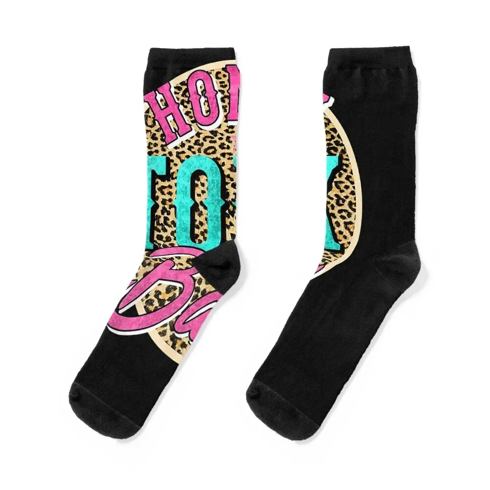 

Honky Tonk Baby Leopard Cowboy Lasso Western Country Cowgirl T-Shirt Socks Christmas football aesthetic Men's Ladies Socks Men's