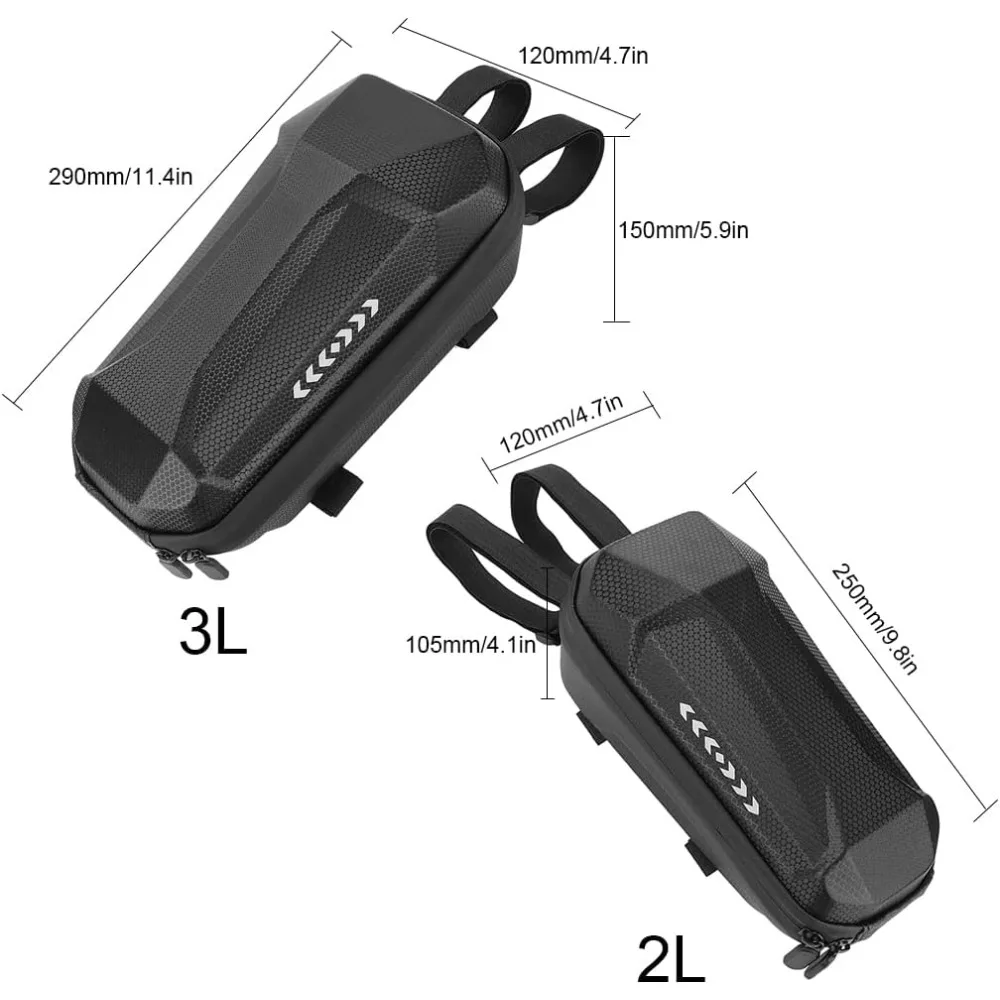 5L Big Capacity Hard Shell Electric Scooter Front Bag Waterproof Bicycle Storage Bag Portable Hanging Bag Bike Accessories