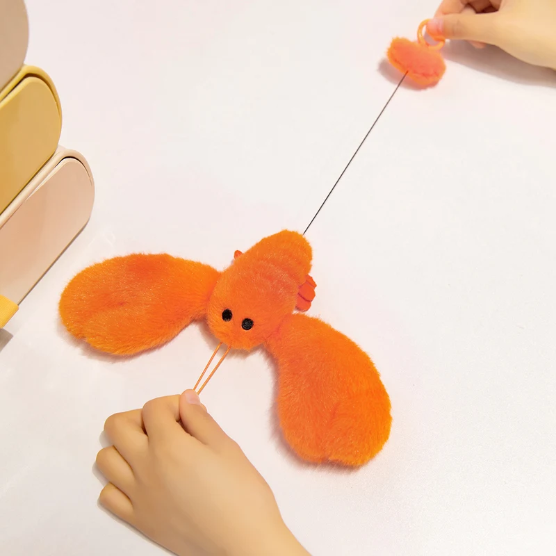 15cm Cute Lobster Plush Toy Pliers Can Clamp Things The Tail Can Be Pulled, Fun Lobster Pendant Keychain Backpack Decor