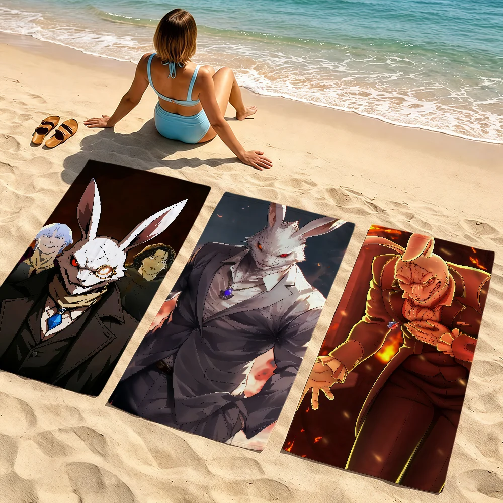 Game Fanart D-devil May Cry White Rabbit Towel Soft Beach Towels Trip Swim Pool Bathing Towel Gym Home Decor Gift Holiday