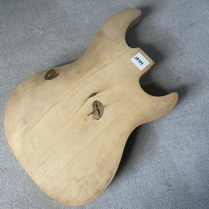jB514 Uncut Raw Materials Solid Wood ST Electric Guitar Body Unfinished No Paints Right Hand Wood Dirty And Scar