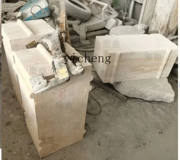 

Zz simple natural travertine column side table, creative personalized carving leisure living room coffee table