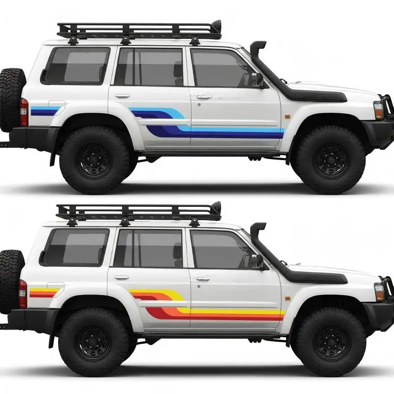 Car Sticker Decal For Nissan Patrol GU Side Body Stripes Decals Personalized Auto Modification Exterior Decorative Vinyl Wrap