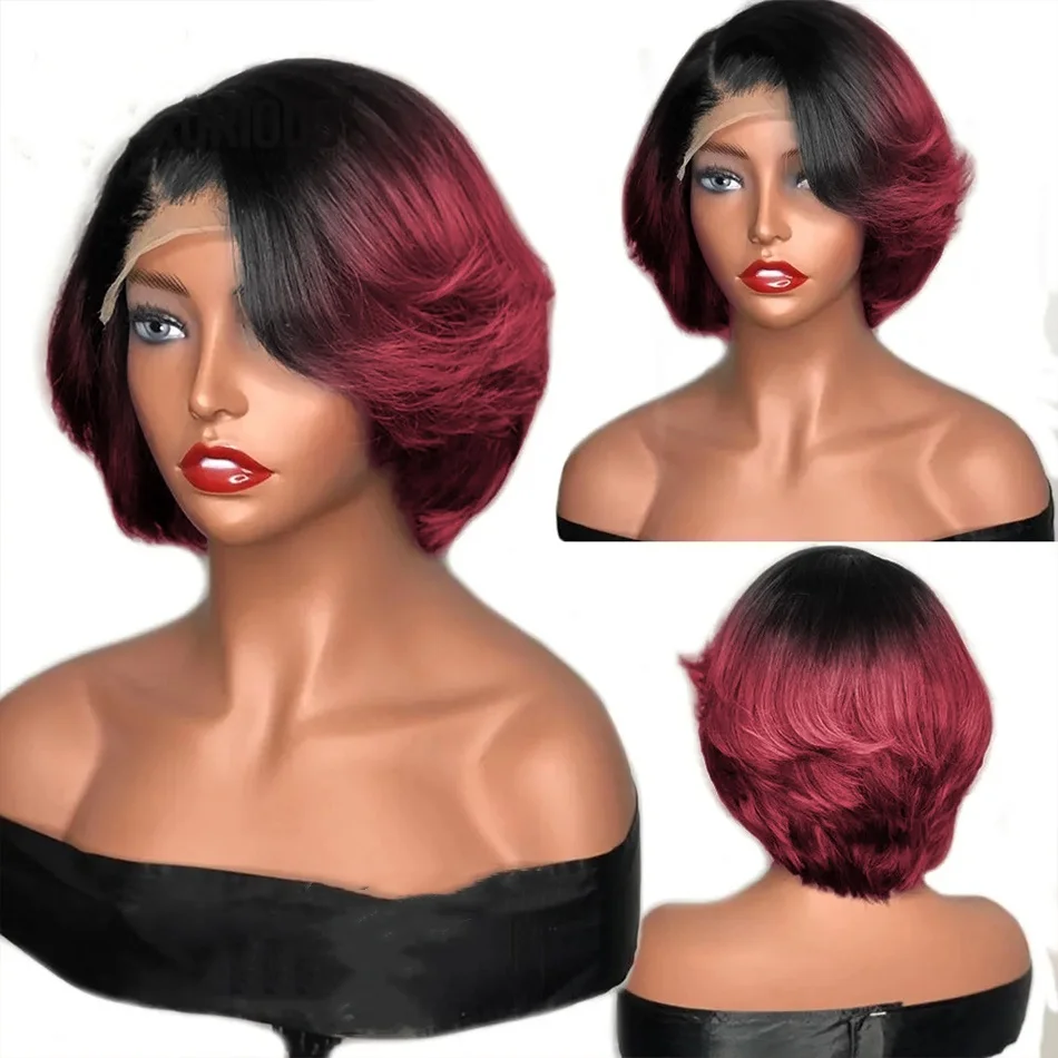 

Human Hair 13x4 Bob Lace Front Human Hair Wigs for Women Straight Hair