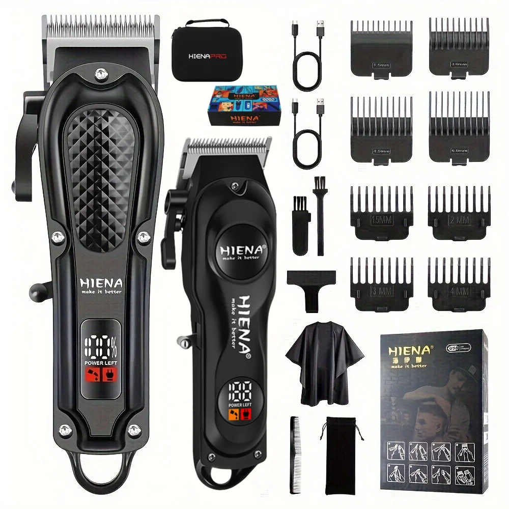 

New Portable Hair Clippers 2000/1200mAh High Power Mini Hair Beard Trimmer LCD Display Smart Hair Cutting Machine Hair Cutters