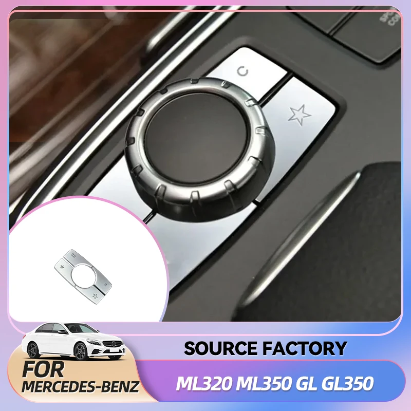 

Interior Stickers Car Styling Central Control Multimedia Button Sequins Cover Trim Sticker Fit For Mercedes Benz ML 320 ML350 ML
