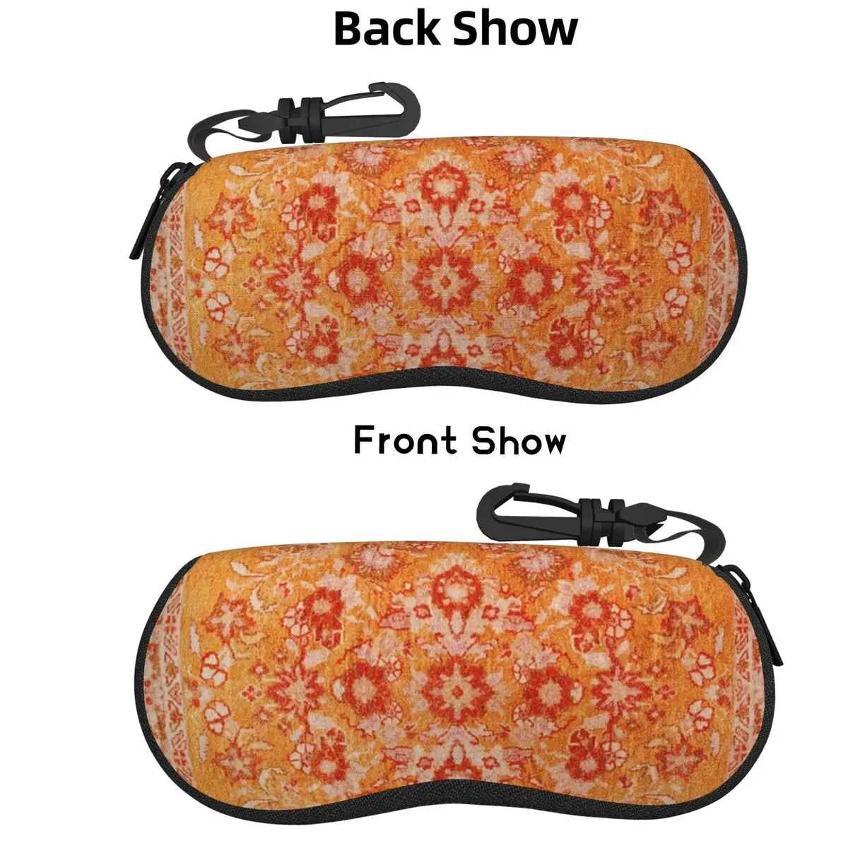 

Orange Bohemian Berber Traditional Moroccan Style Design Shell Glasses Case Sunglasses Box Women Men Soft Eyeglasses Bag Pouch