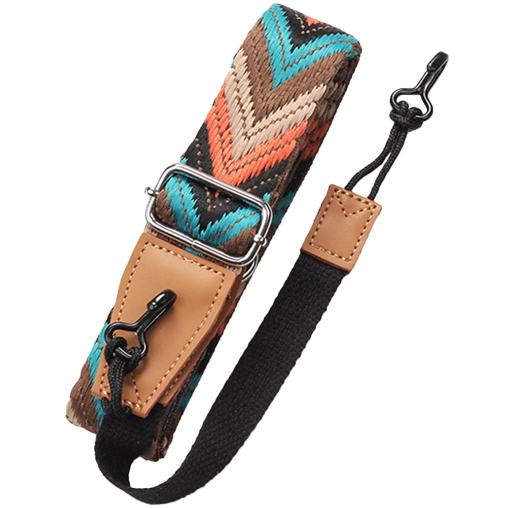 

Ukulele Shoulder Strap Guitar Belt Braided No Drill Jacquard Woven Multicolor Adjustable