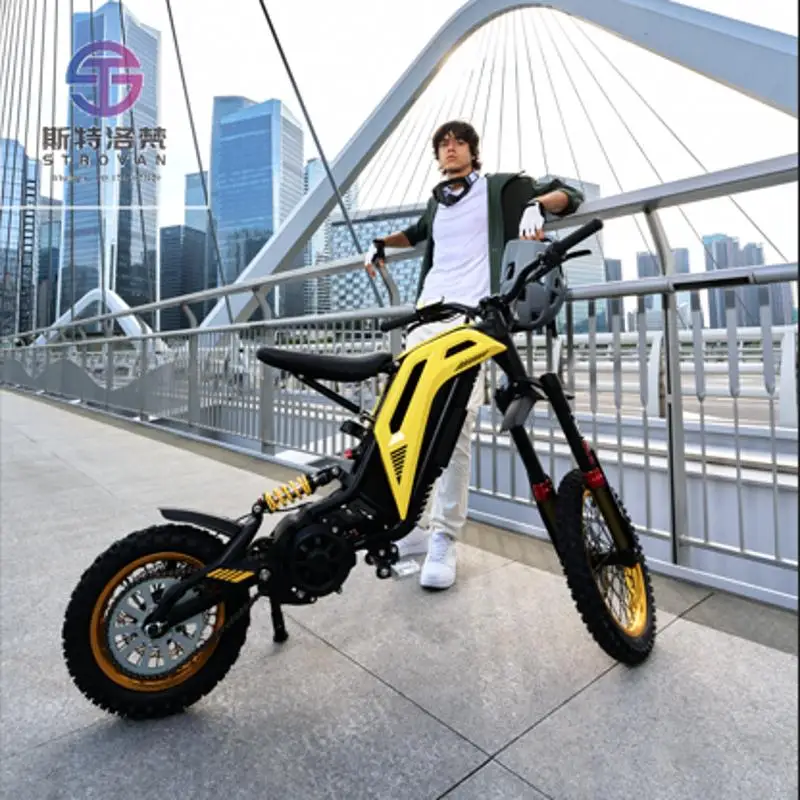 AliExpress ZUIMI Titaone Dirt E Bike 50KM/H Top Speed Full Suspension Electric Pit Bike Powerful Electric Motocross Motorcycle for Racing