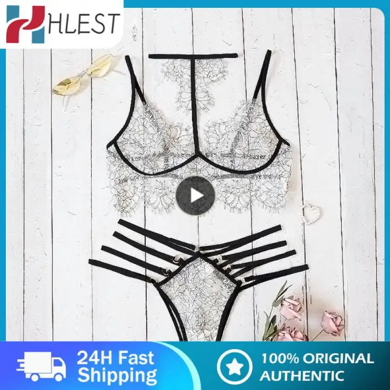 Sexy Bra Lace Lingerie Set Women's Underwear Transparent Bra Party Sets Lace Sleep Tops Bras Set Underwear Set S M L XL 2XL