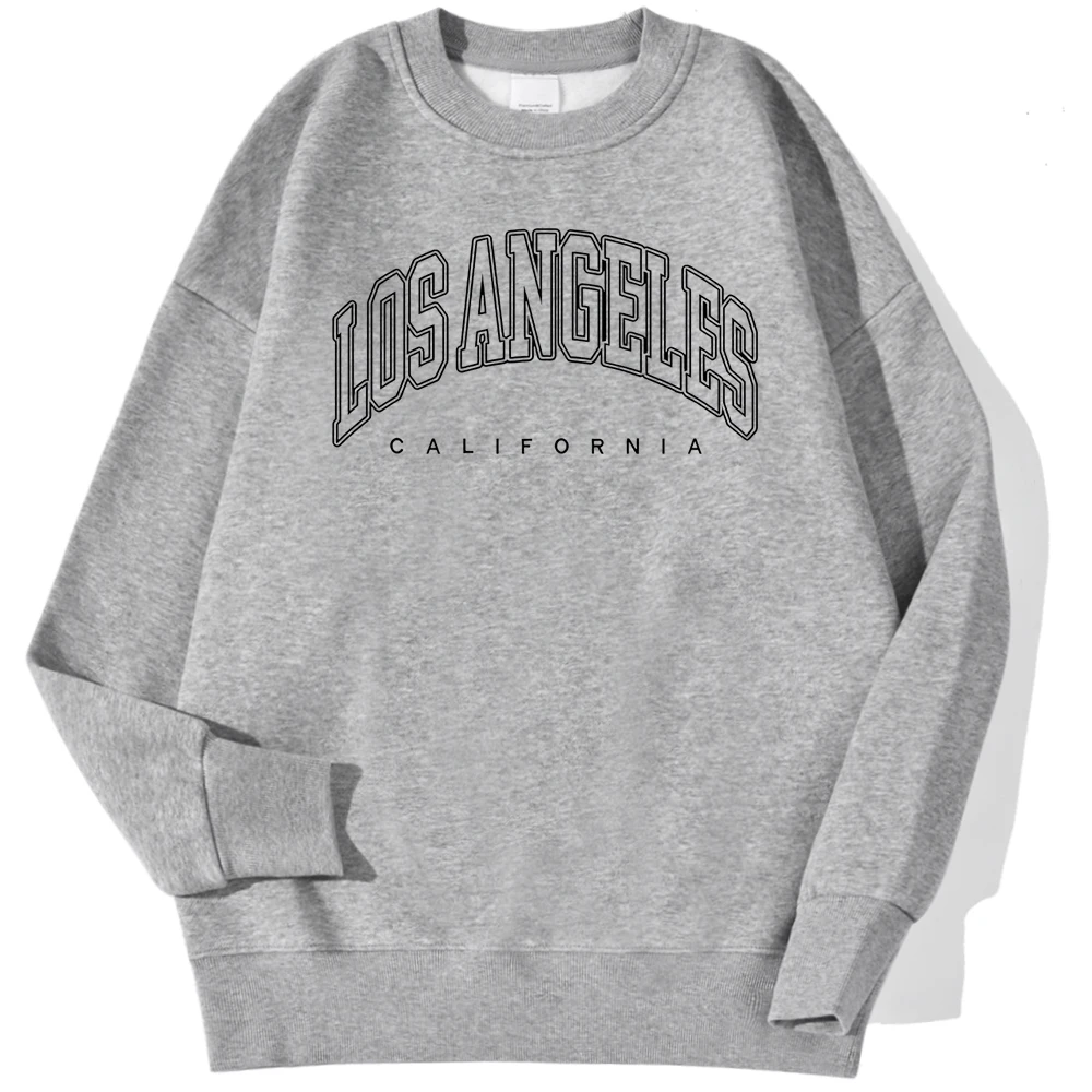 Los Angeles California Letter Printed Men Pullovers Fashion S-Xxl Hooded Fleece Quality Warm Sweatshirts Autumn Casual Clothes