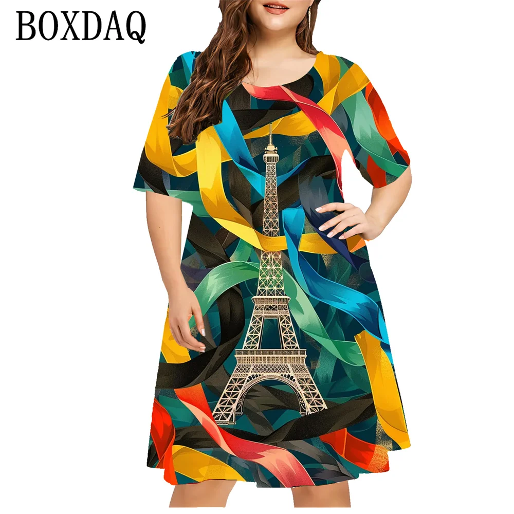 Beautiful 3D Peacock Print Dress Women Plus Size Loose Dress Summer Casual Pullover Ladies Retro Dress Large Sizes Clothing 9XL