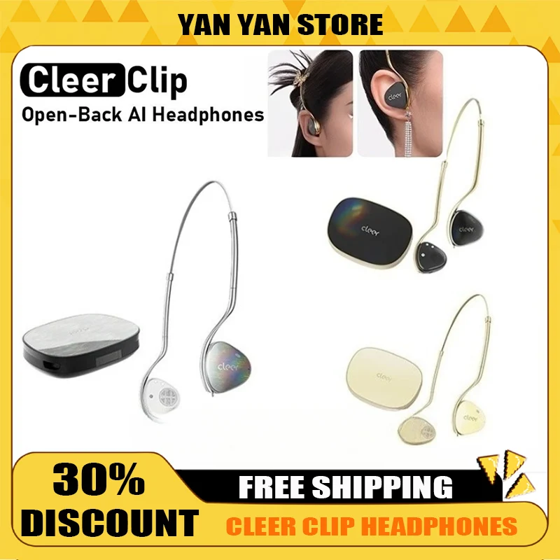 

Cleer Clip Open Top Retractable AI Bluetooth 5.4 Earphones Spatial Audio Dolby Atmos IPX7 Waterproof Fashion Good-looking Stereo