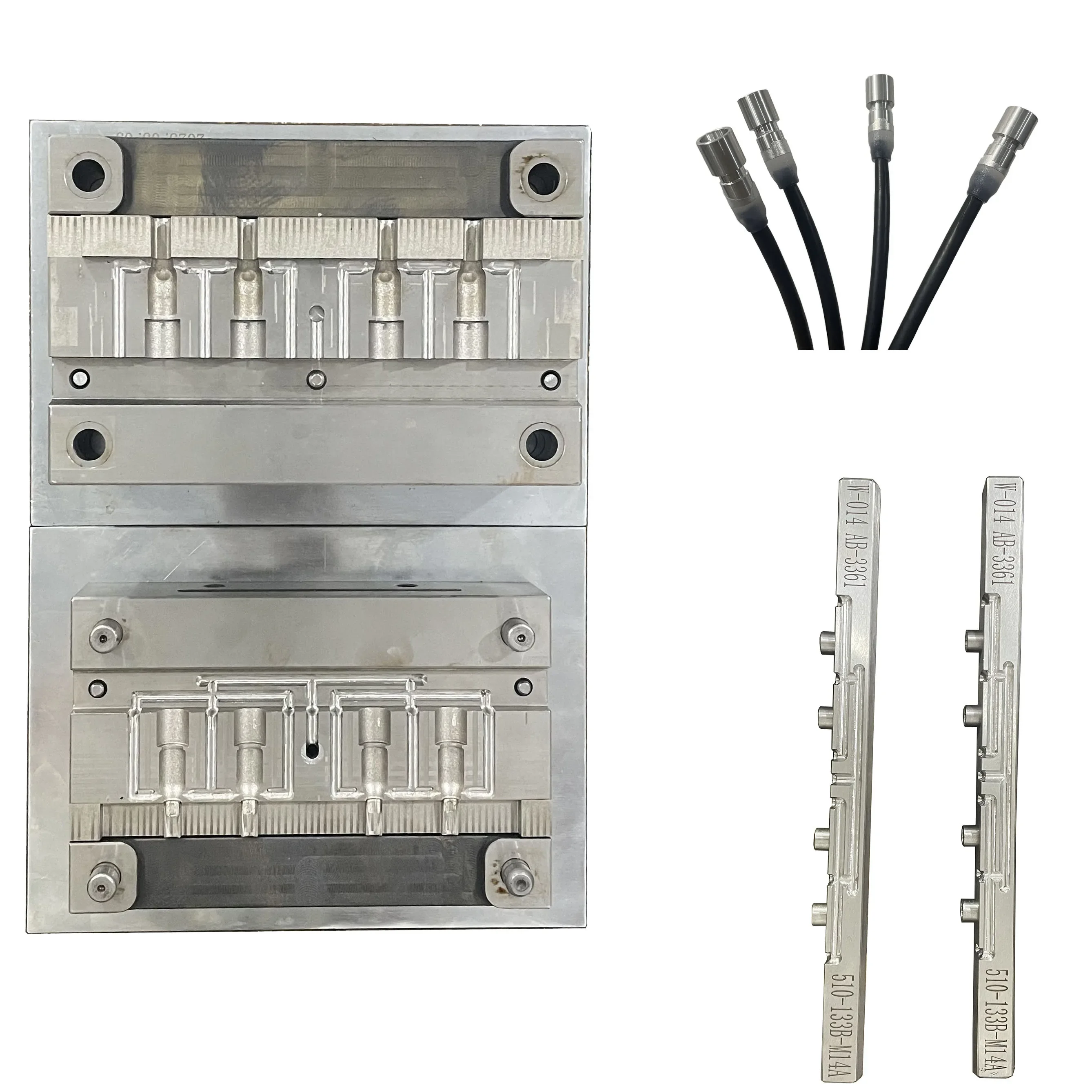 

Dc Cable Connector Plastic Mold Manufacturer Power Cord Round Plug Precision Inner Mold with 4 Cavity