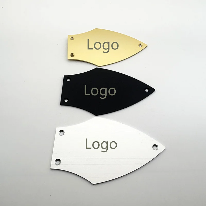 Aluminum Alloy metal Electric Bass Truss Rod Cover Plate Customized Logo