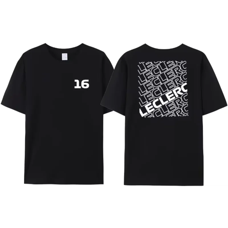 

Men's Racing 16 T-Shirt F-1 Charles Leclerc Letters Harajuku Print Racing Fan Women's Casual Clothing top TeeNO.1