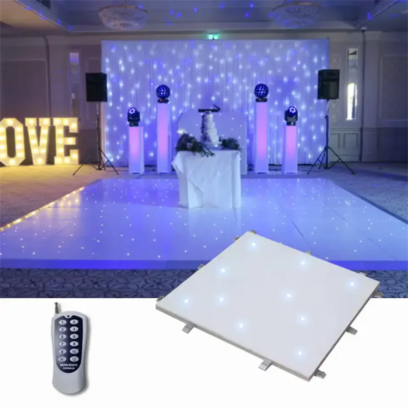 Popular Party Wedding Decoration Light Up White Star Twinkle Dance Floor Starlit Acrylic Illuminated Lighted Floor Tiles