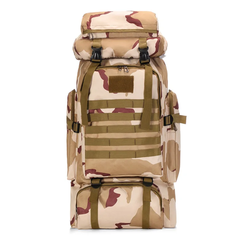 80L Large Capacity Waterproof Camouflage Bag Leisure Tactical Backpack Outdoor Sports Hiking Travel Backpack