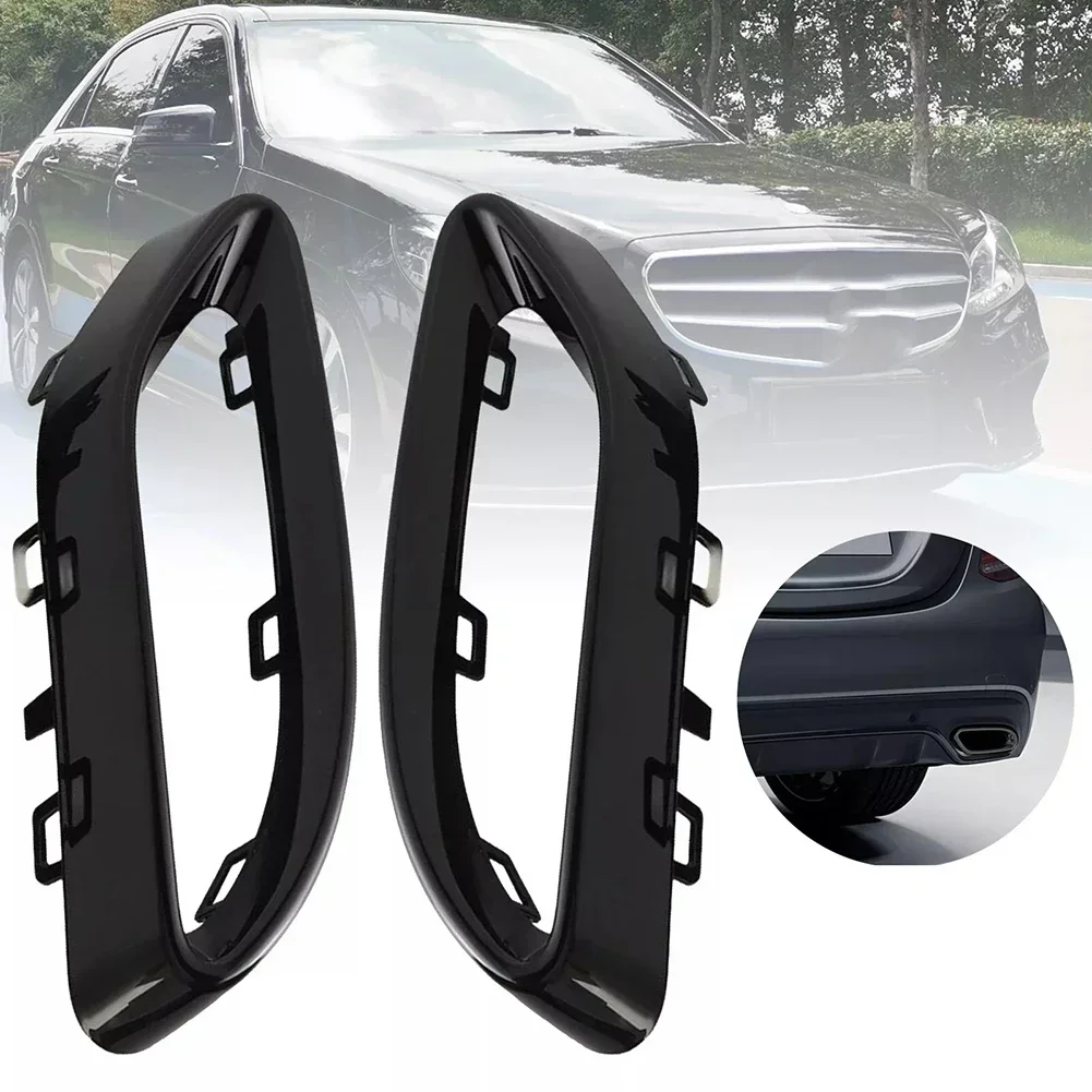 2pcs Tailpipe Rear Pipes Decor Cover Trim 2058852221 Exhaust Pipe Covers For Benz A E-Class For W177 W205 W213 Engines Accessori